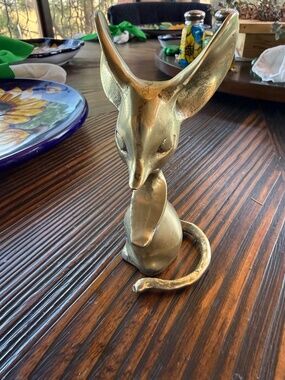 ADORABLE BRASS 5 INCH TALL MOUSE